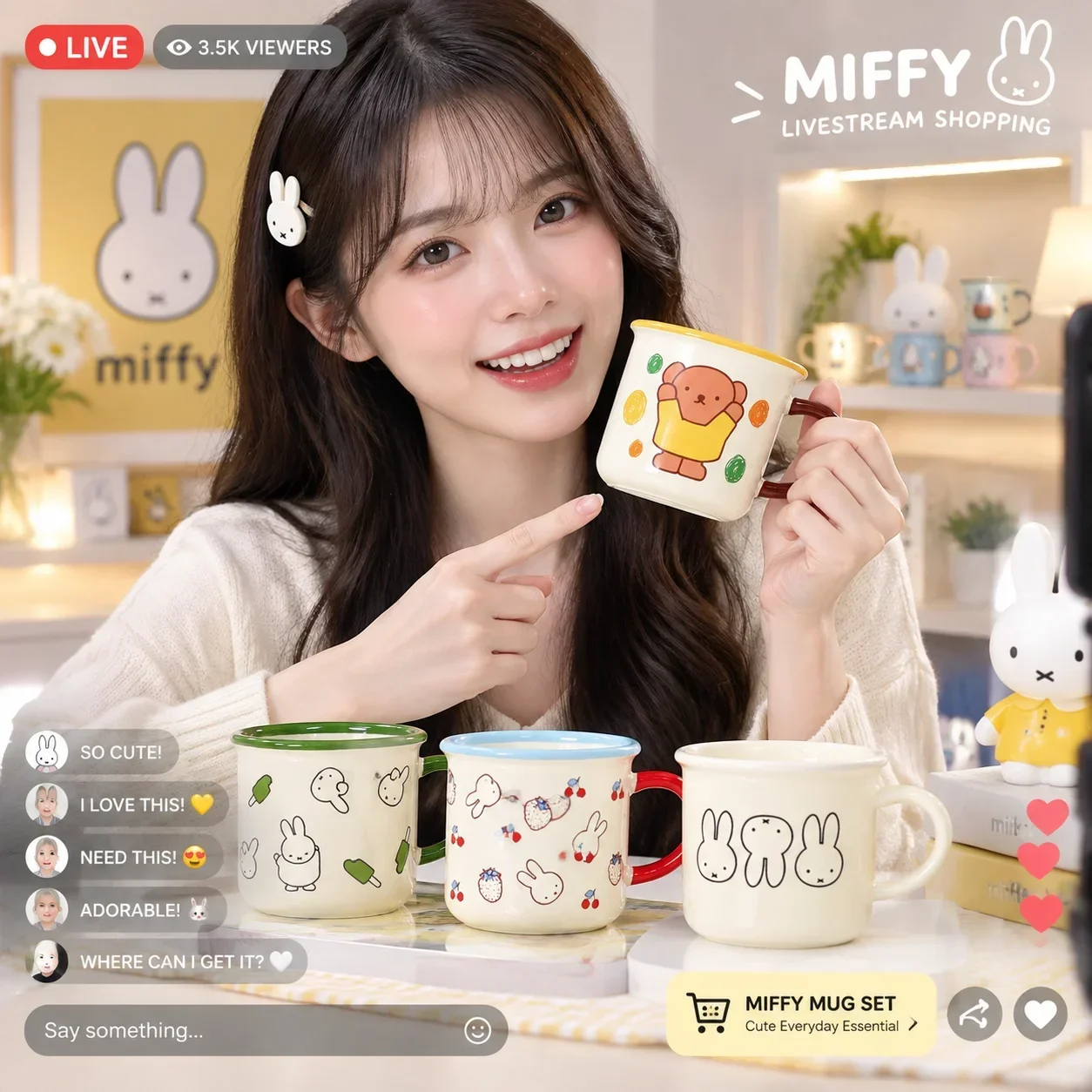 Miffy Kawaii Büyük Seramik Kah - Microwave Oven incelemesi ve fiyatı